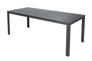 Tunis ute spisebord 205x90 cm rektangulært - Svart/Svart - Hagemøbler - Hagebord - Spisebord ute