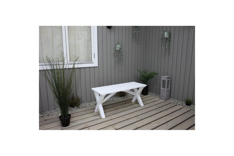 Utendørs Benk Scottsdale - Hvit, 100 cm - Hagemøbler - Utesofa - Benker