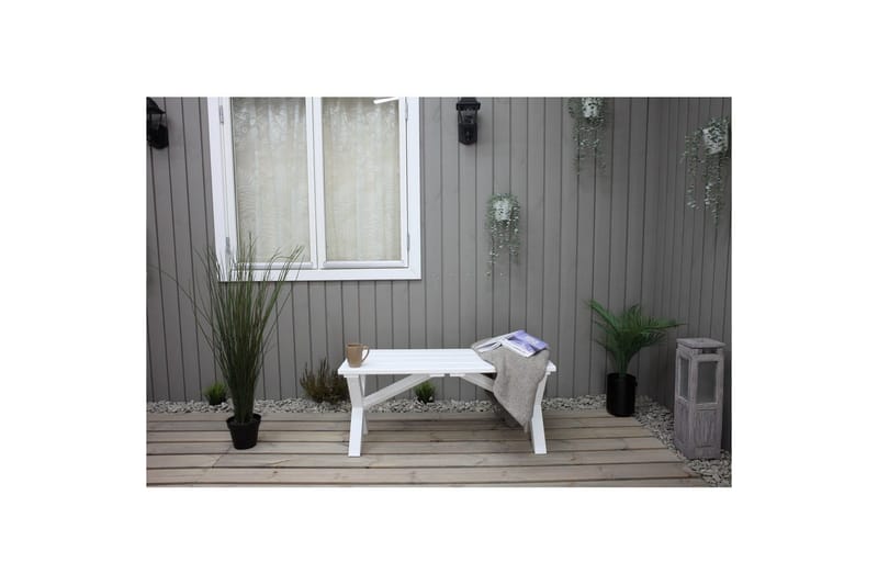Utendørs Benk Scottsdale - Hvit, 100 cm - Hagemøbler - Utesofa - Benker