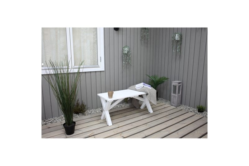 Utendørs Benk Scottsdale - Hvit, 100 cm - Hagemøbler - Utesofa - Benker