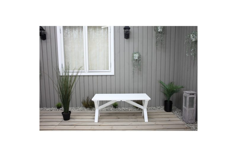 Utendørs Benk Scottsdale - Hvit, 100 cm - Hagemøbler - Utesofa - Benker