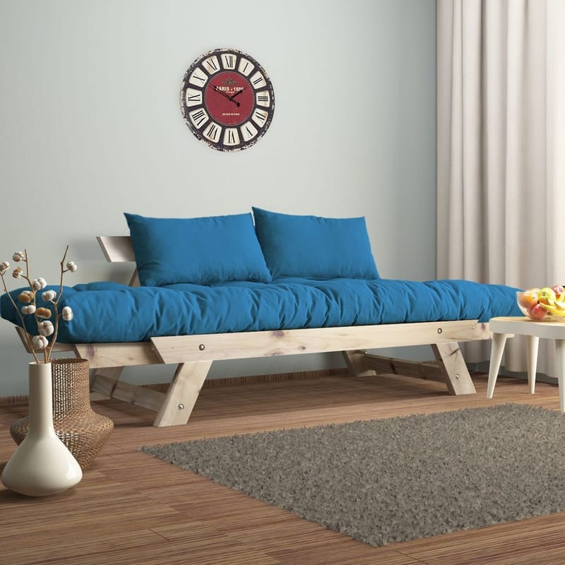 Zylar 2-seters Sovesofa - Blå/Natur - Møbler - Sofaer - Sovesofaer - 2 seters sovesofa