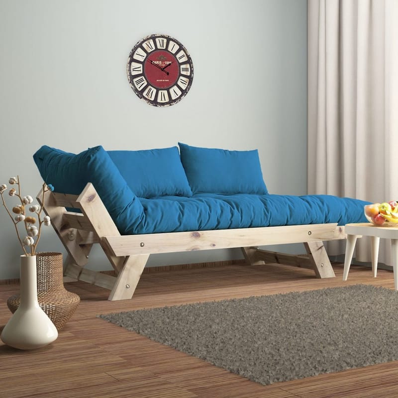 Zylar 2-seters Sovesofa - Blå/Natur - Møbler - Sofaer - Sovesofaer - 2 seters sovesofa