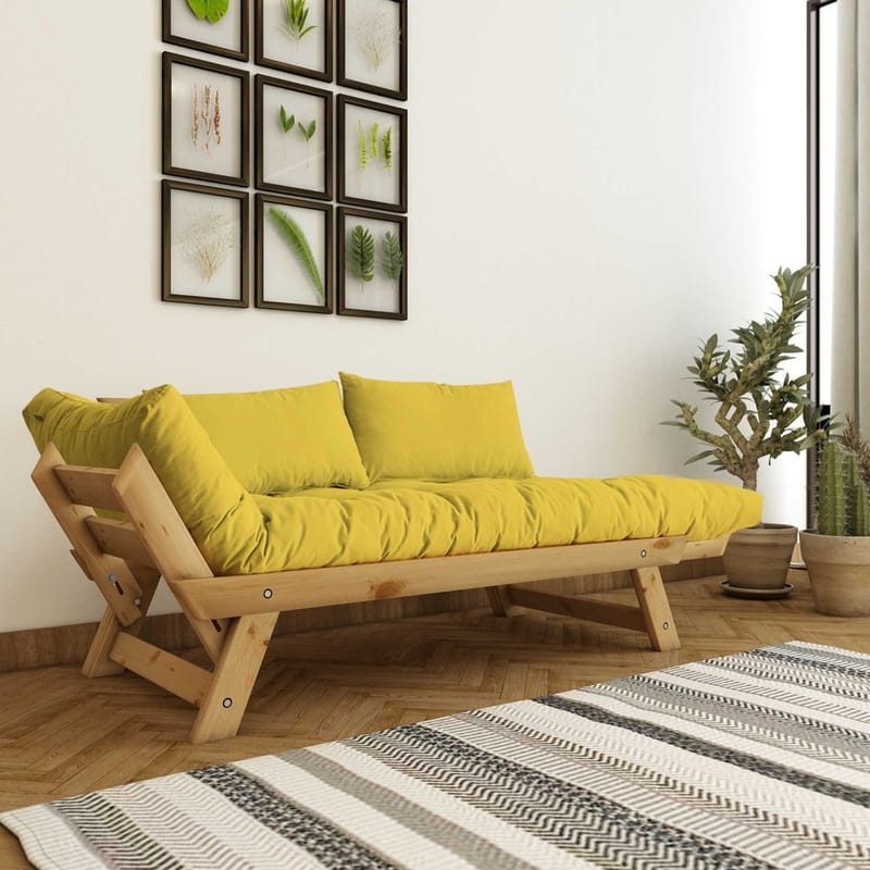 Zylar 2-seters Sovesofa - Gul/Natur - Møbler - Sofaer - Sovesofaer - 2 seters sovesofa