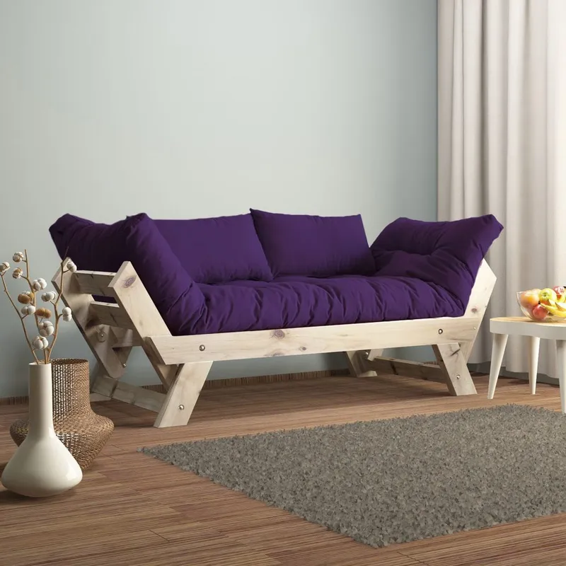 Zylar 2-seters Sovesofa, Lilla/Natur