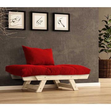 Zylar 2-seters Sovesofa - Natur/Rød - Møbler - Sofaer - Sovesofaer - 2 seters sovesofa