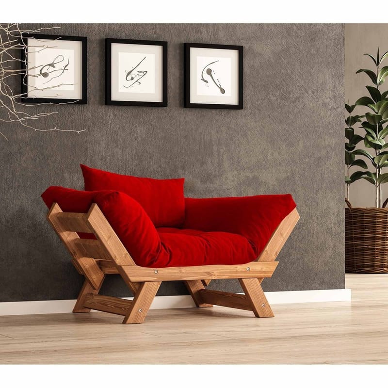 Zylar 2-seters Sovesofa - Rød - Møbler - Sofaer - Sovesofaer - 2 seters sovesofa