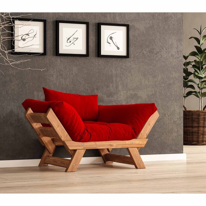 Zylar 2-seters Sovesofa - Rød - Møbler - Sofaer - Sovesofaer - 2 seters sovesofa