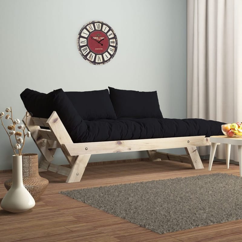 Zylar 2-seters Sovesofa - Svart/Natur - Møbler - Sofaer - Sovesofaer - 2 seters sovesofa