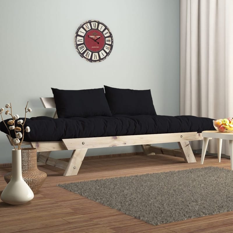 Zylar 2-seters Sovesofa - Svart/Natur - Møbler - Sofaer - Sovesofaer - 2 seters sovesofa