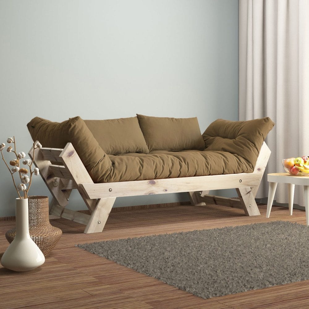 Zylar 2-seters Sovesofa - Taupe/Natur