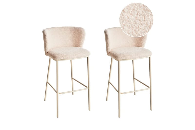 Barstol Mina II sett med 2 Beige - Beige - Hagemøbler - Stoler & Lenestoler - Barstol