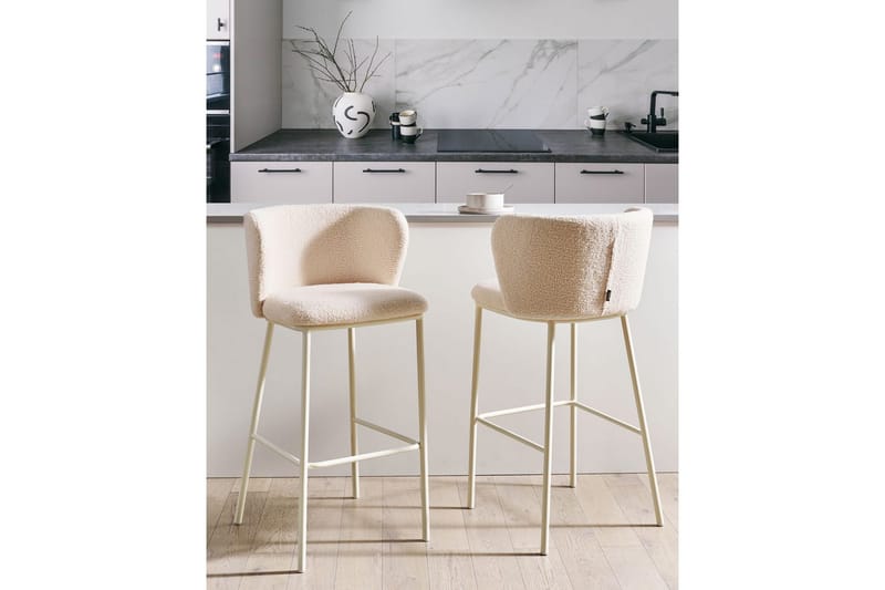 Barstol Mina II sett med 2 Beige - Beige - Hagemøbler - Stoler & Lenestoler - Barstol