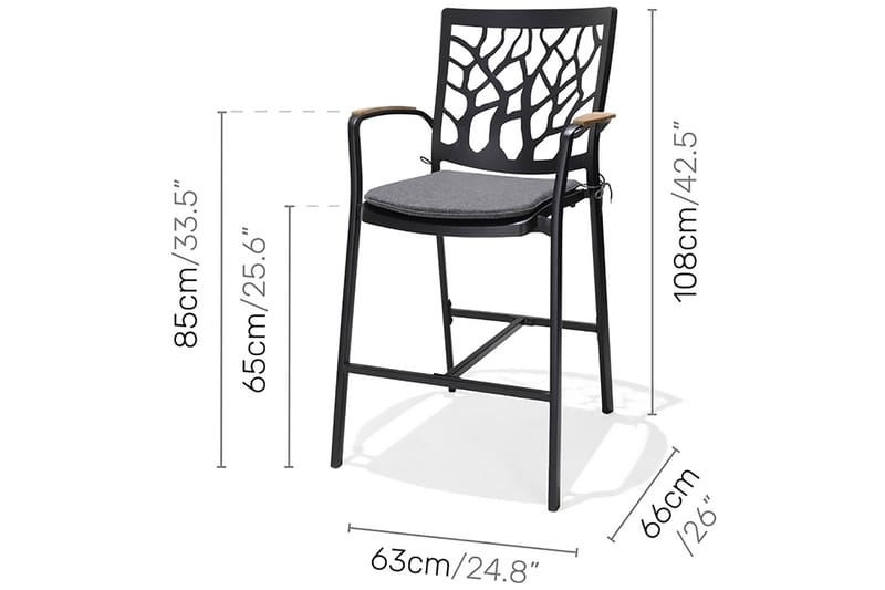 Portals Barstol - Svart - Barstol