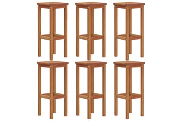 beBasic Barkrakker 6 stk akasie heltre - Brun - Hagemøbler - Stoler & Lenestoler - Barstol