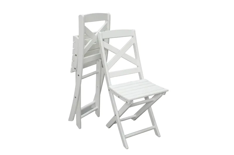 CALAYAN Klappstol Hvit - Hagemøbler - Stoler & Lenestoler - Caféstoler