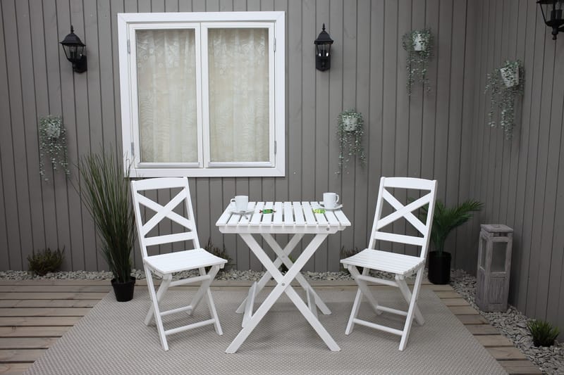 CALAYAN Klappstol Hvit - Hagemøbler - Stoler & Lenestoler - Caféstoler