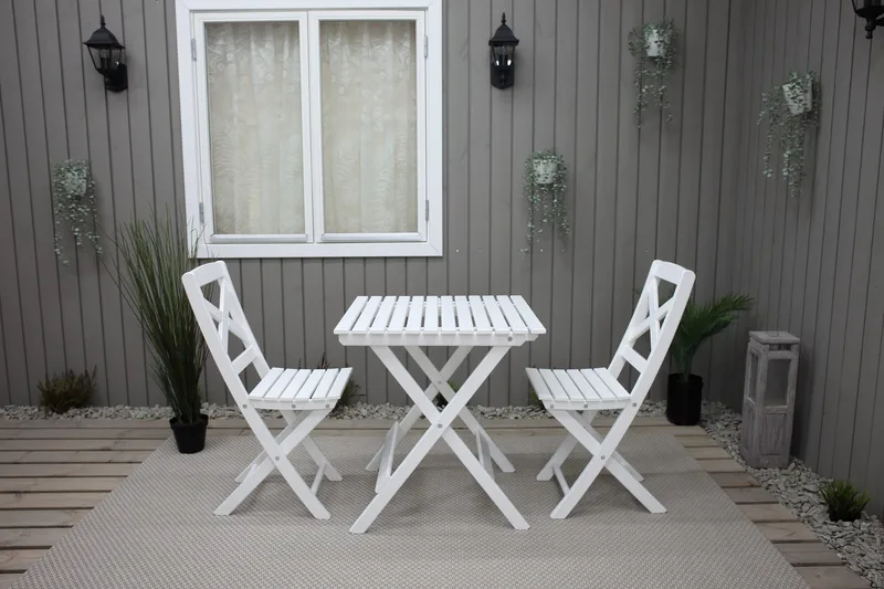 CALAYAN Klappstol Hvit - Hagemøbler - Stoler & Lenestoler - Caféstoler