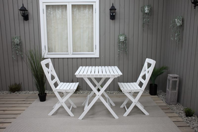 CALAYAN Klappstol Hvit - Hagemøbler - Stoler & Lenestoler - Caféstoler