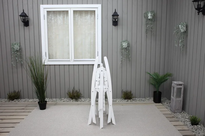 CALAYAN Klappstol Hvit - Hagemøbler - Stoler & Lenestoler - Caféstoler