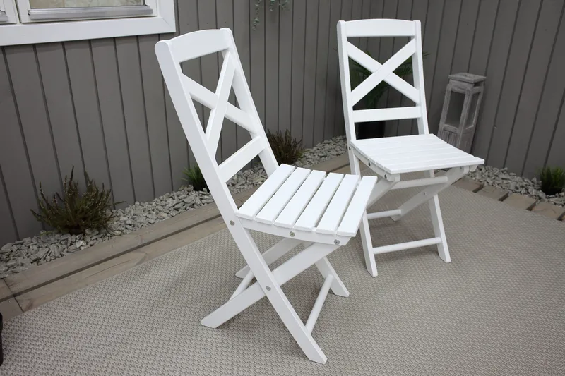 CALAYAN Klappstol Hvit - Hagemøbler - Stoler & Lenestoler - Caféstoler