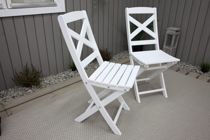 CALAYAN Klappstol Hvit - Hagemøbler - Stoler & Lenestoler - Caféstoler