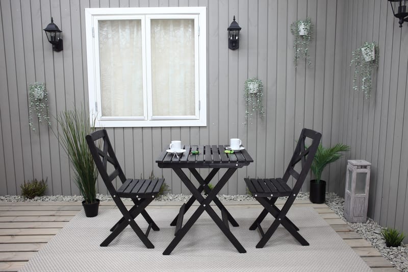 Edilma Klappstol 2-pk - Mørkebrun - Hagemøbler - Stoler & Lenestoler - Caféstoler
