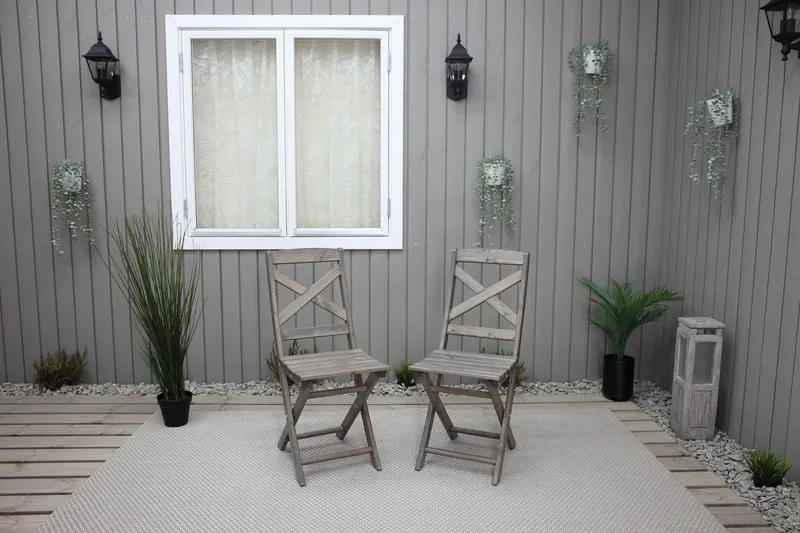 Edilma Klappstol - Grå - Hagemøbler - Stoler & Lenestoler - Caféstoler