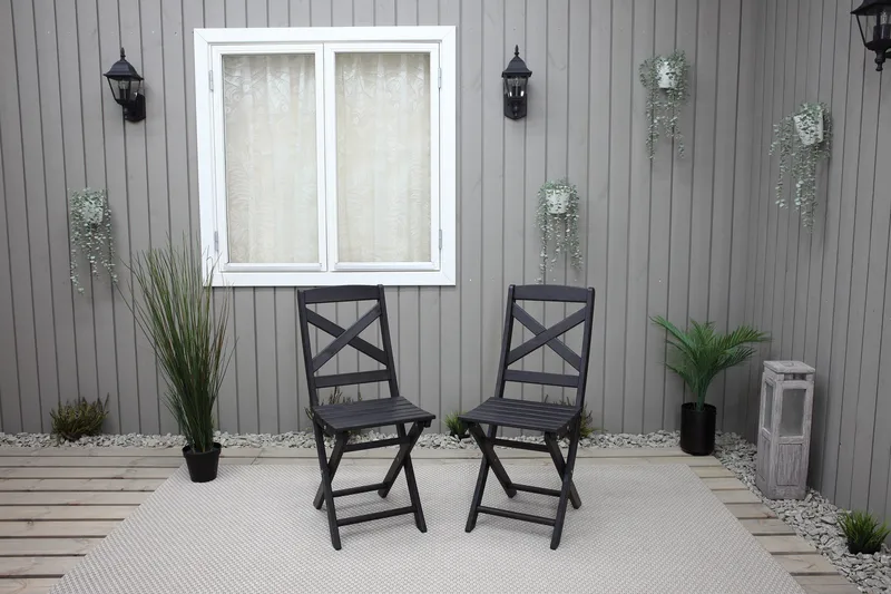 Edilma Klappstol - Mørkebrun - Hagemøbler - Stoler & Lenestoler - Caféstoler