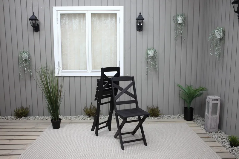 Edilma Klappstol - Mørkebrun - Hagemøbler - Stoler & Lenestoler - Caféstoler