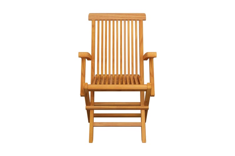 Sammenleggbare hagestoler 4 stk heltre teak - Hagemøbler - Stoler & Lenestoler - Caféstoler