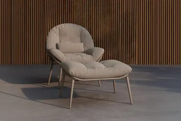 Cala lenestol utendørs - Beige - Hagemøbler - Stoler & Lenestoler - Utelenestoler