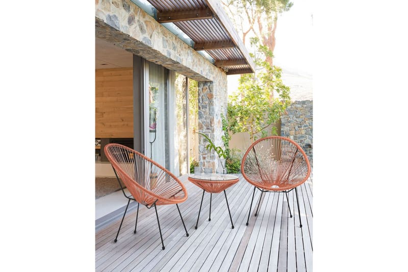 Cayaco Utelenestol - Oransje/Svart - Hagemøbler - Stoler & Lenestoler - Utelenestoler