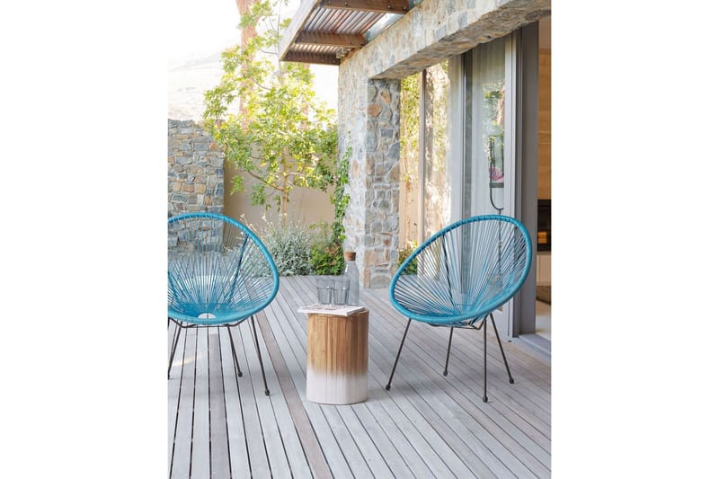 Cayaco Utelenestol - Svart Blå - Hagemøbler - Stoler & Lenestoler - Utelenestoler