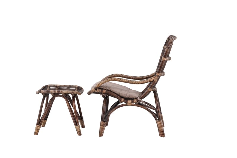 Ella Utestol - Mørk valnøtt - Hagemøbler - Stoler & Lenestoler - Utelenestoler