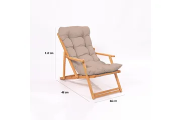 Gardellis Solstol 58x49 cm - Brun/Natur - Hagemøbler - Stoler & Lenestoler - Solstoler