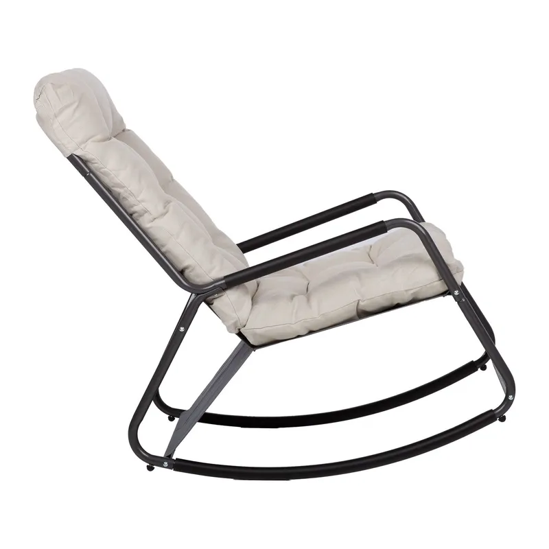 Gyngestol HOME4YOU Maris grå - Grå - Hagemøbler - Stoler & Lenestoler - Gyngestol utendørs