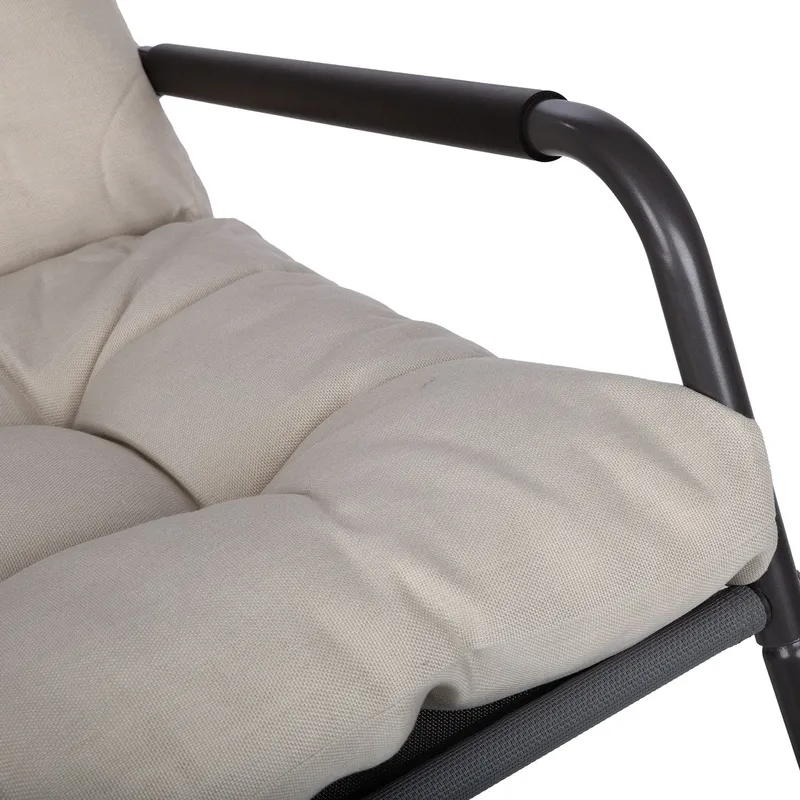 Gyngestol HOME4YOU Maris grå - Grå - Hagemøbler - Stoler & Lenestoler - Gyngestol utendørs