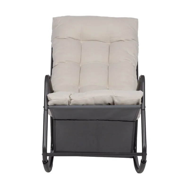 Gyngestol HOME4YOU Maris grå - Grå - Hagemøbler - Stoler & Lenestoler - Gyngestol utendørs