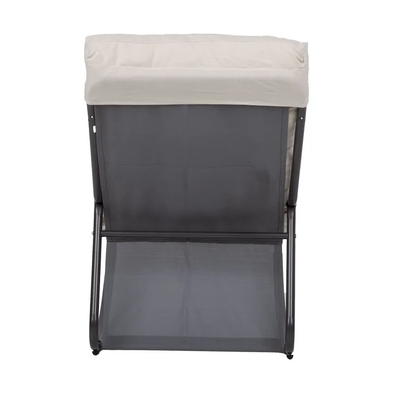 Gyngestol HOME4YOU Maris grå - Grå - Hagemøbler - Stoler & Lenestoler - Gyngestol utendørs