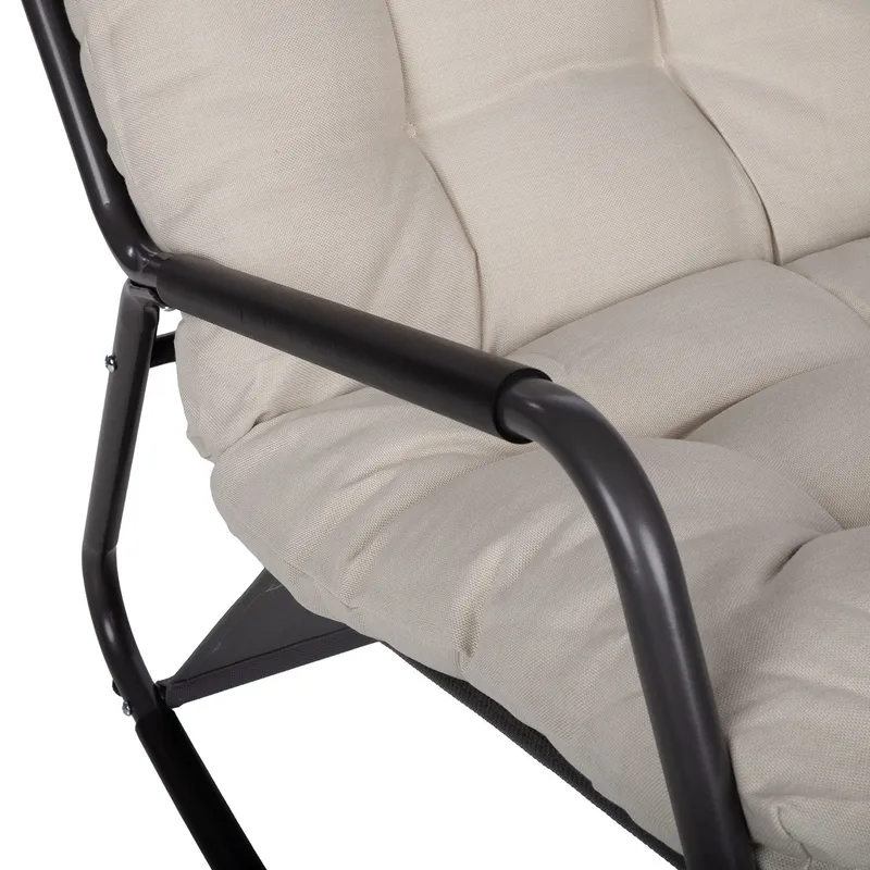 Gyngestol HOME4YOU Maris grå - Grå - Hagemøbler - Stoler & Lenestoler - Gyngestol utendørs