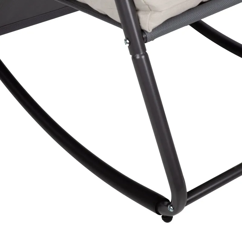 Gyngestol HOME4YOU Maris grå - Grå - Hagemøbler - Stoler & Lenestoler - Gyngestol utendørs