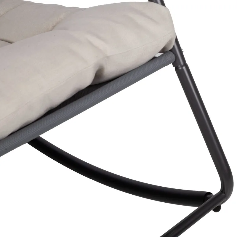 Gyngestol HOME4YOU Maris grå - Grå - Hagemøbler - Stoler & Lenestoler - Gyngestol utend ørs