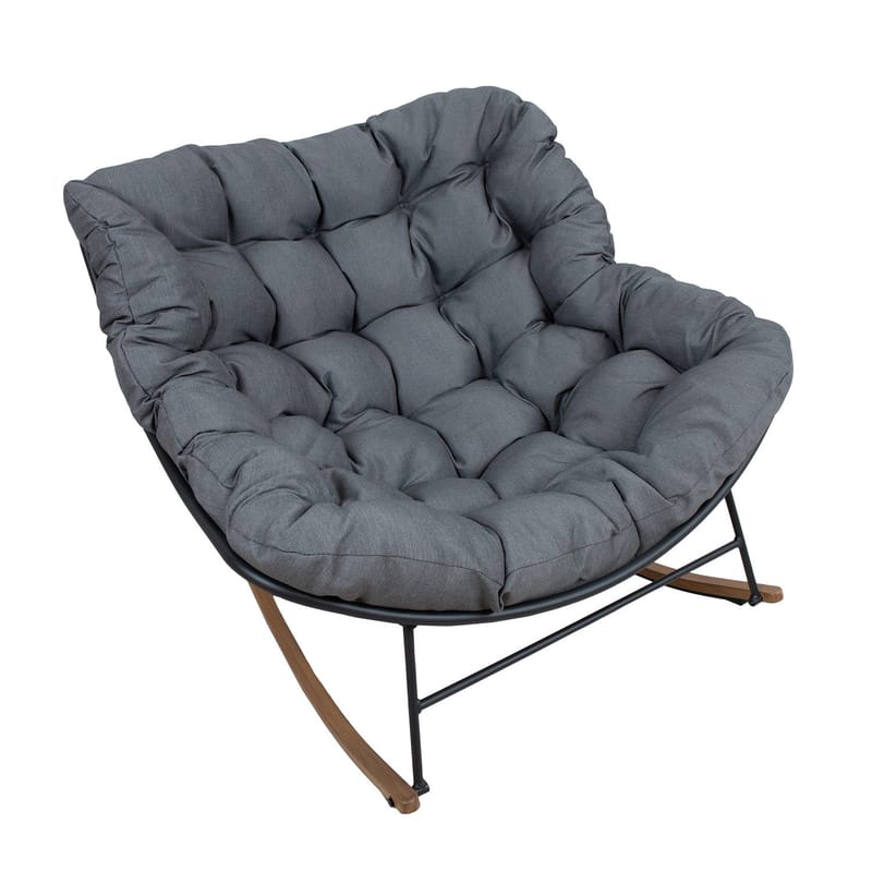 Gyngestol HOME4YOU Royal mørk grå - Mørk grå - Hagemøbler - Stoler & Lenestoler - Gyngestol utendørs