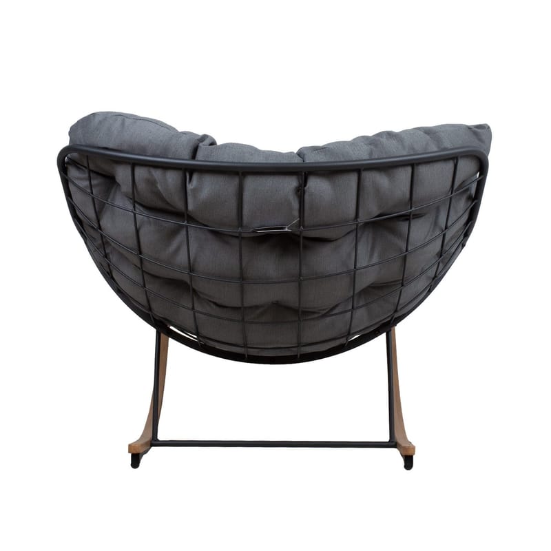 Gyngestol HOME4YOU Royal mørk grå - Mørk grå - Hagemøbler - Stoler & Lenestoler - Gyngestol utendørs