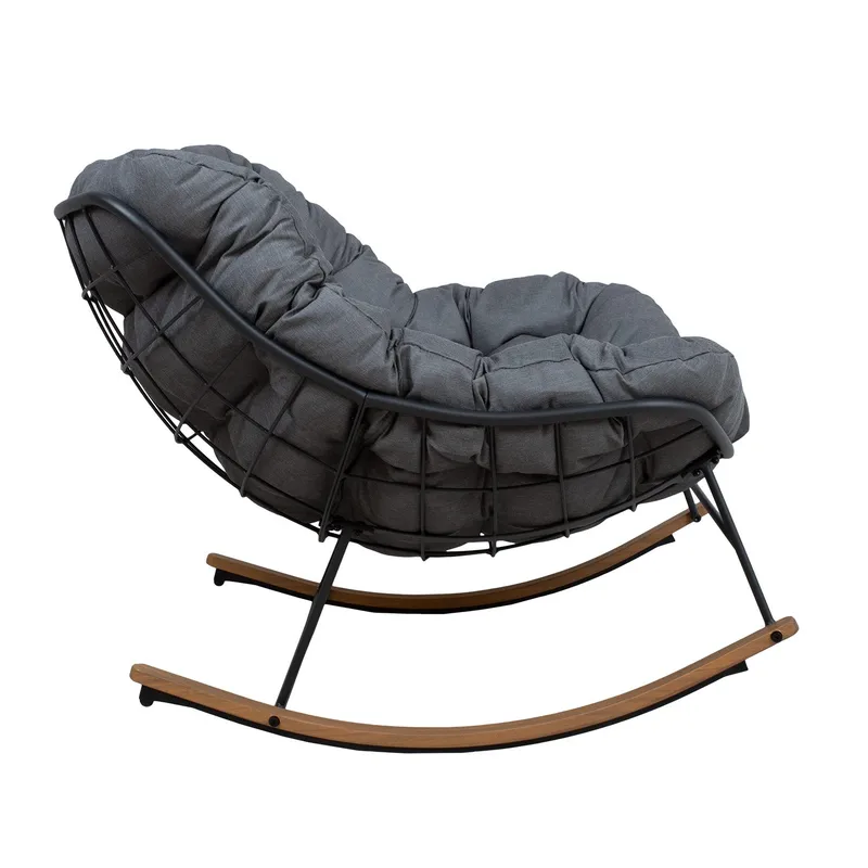 Gyngestol HOME4YOU Royal mørk grå - Mørk grå - Hagemøbler - Stoler & Lenestoler - Gyngestol utendørs