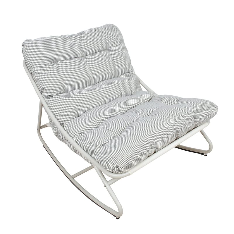 Gyngestol HOME4YOU Samba lysegrå - Lysegrå - Hagemøbler - Stoler & Lenestoler - Gyngestol utendørs