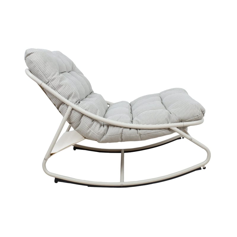 Gyngestol HOME4YOU Samba lysegrå - Lysegrå - Hagemøbler - Stoler & Lenestoler - Gyngestol utendørs