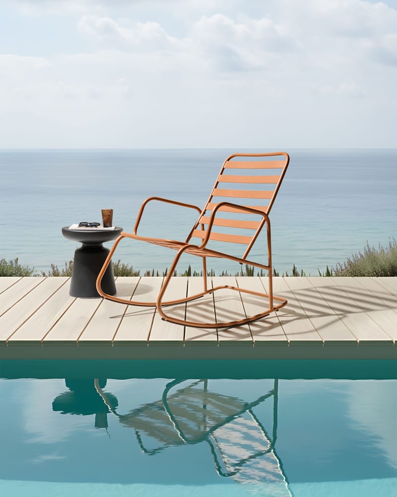 Gyngestol utendørs Turi - Brun - Hagemøbler - Stoler & Lenestoler - Gyngestol utendørs