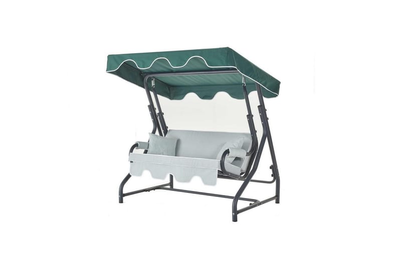 Hage dobbelsvingstol Laziuki (170 x 165 x 110 cm) Lys Grågrønn, Lys Grågrønn